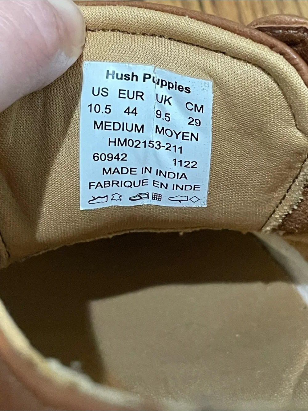 Hush Puppies Bounce Brown Leather Oxford Derby Dress Shoes Mens Size 10.5 Medium